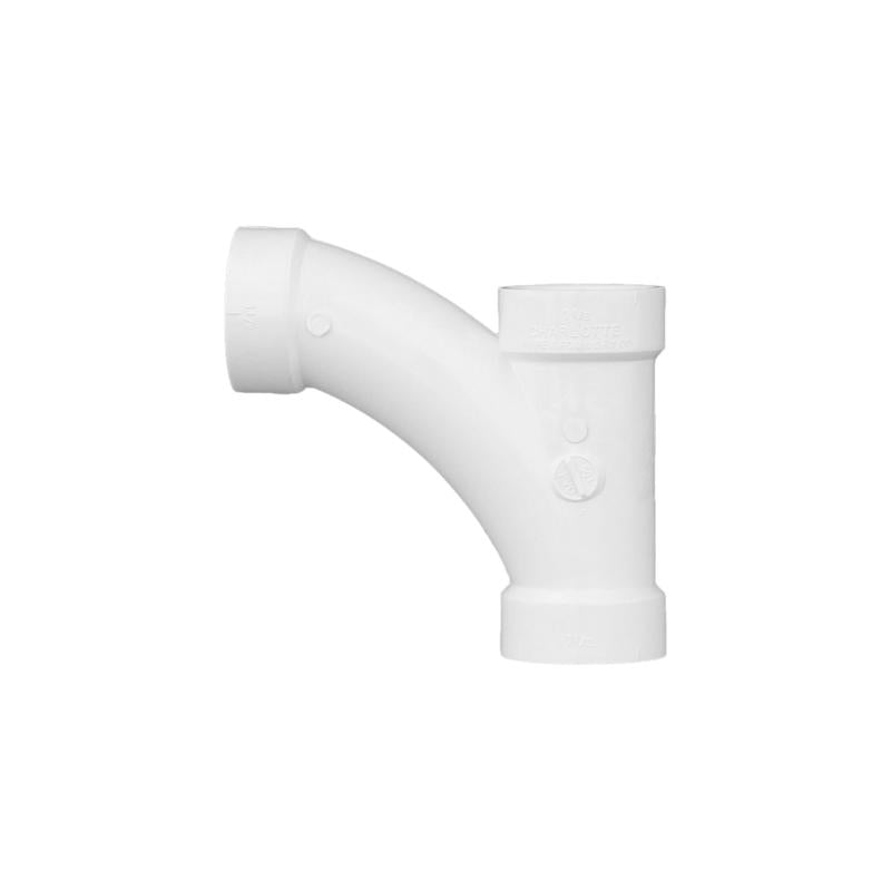 Charlotte Pipe Schedule 40 1-1/2 in. Hub X 1-1/2 in. D Hub PVC Long Turn Wye