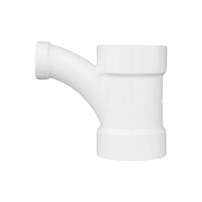 Charlotte Pipe Schedule 40 4 in. Hub X 4 in. D Hub PVC Long Turn Wye
