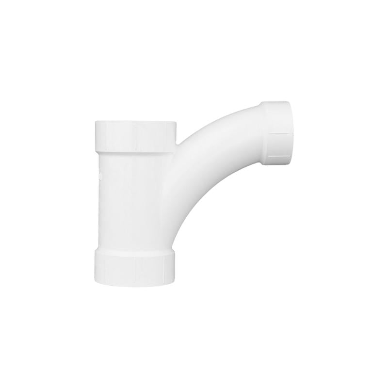 Charlotte Pipe Schedule 40 4 in. Hub X 4 in. D Hub PVC Long Turn Wye