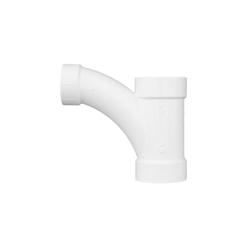 Charlotte Pipe Schedule 40 4 in. Hub X 4 in. D Hub PVC Long Turn Wye