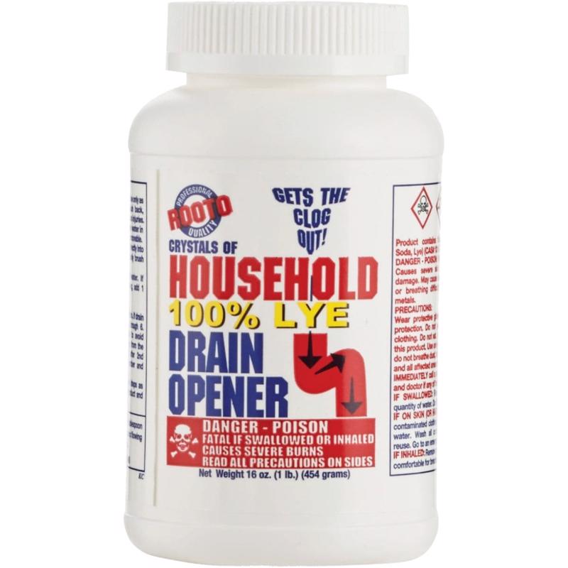 Rooto 100% Lye Crystals Drain Opener 1 lb