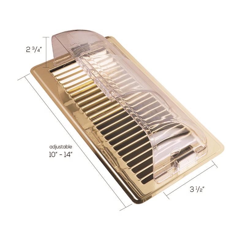 Deflect-O 3 in. H X 14 in. W 1-Way Clear Plastic Air Deflector