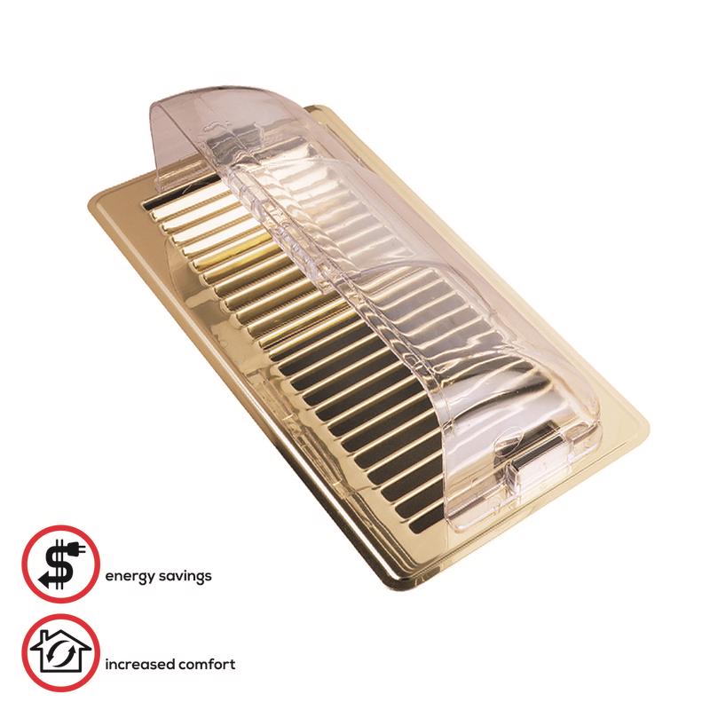 Deflect-O 3 in. H X 14 in. W 1-Way Clear Plastic Air Deflector
