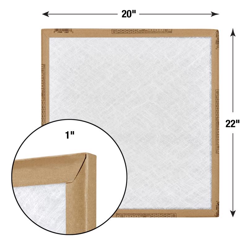 Flanders EZ Flow II 20 in. W X 22 in. H X 1 in. Fiberglass 1 MERV Air Filter