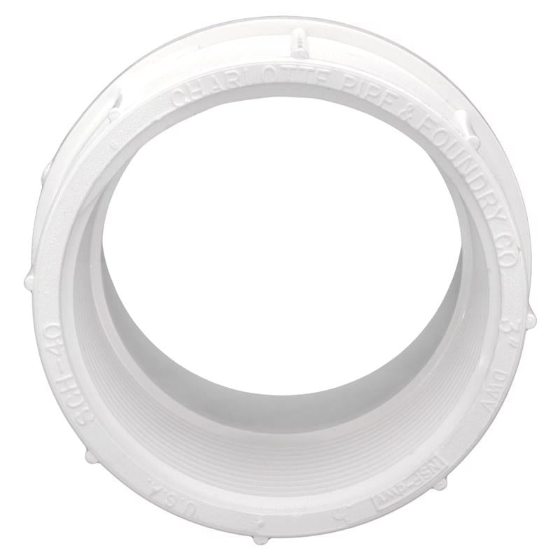 Charlotte Pipe Schedule 30 3 in. FPT X 3 in. D Hub PVC Pipe Adapter