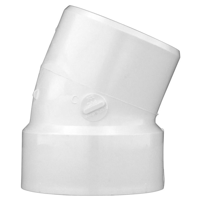 Charlotte Pipe 3 in. Hub X 3 in. D Spigot PVC Elbow