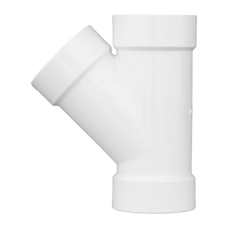 Charlotte Pipe Schedule 30 3 in. Hub X 3 in. D Hub PVC Wye