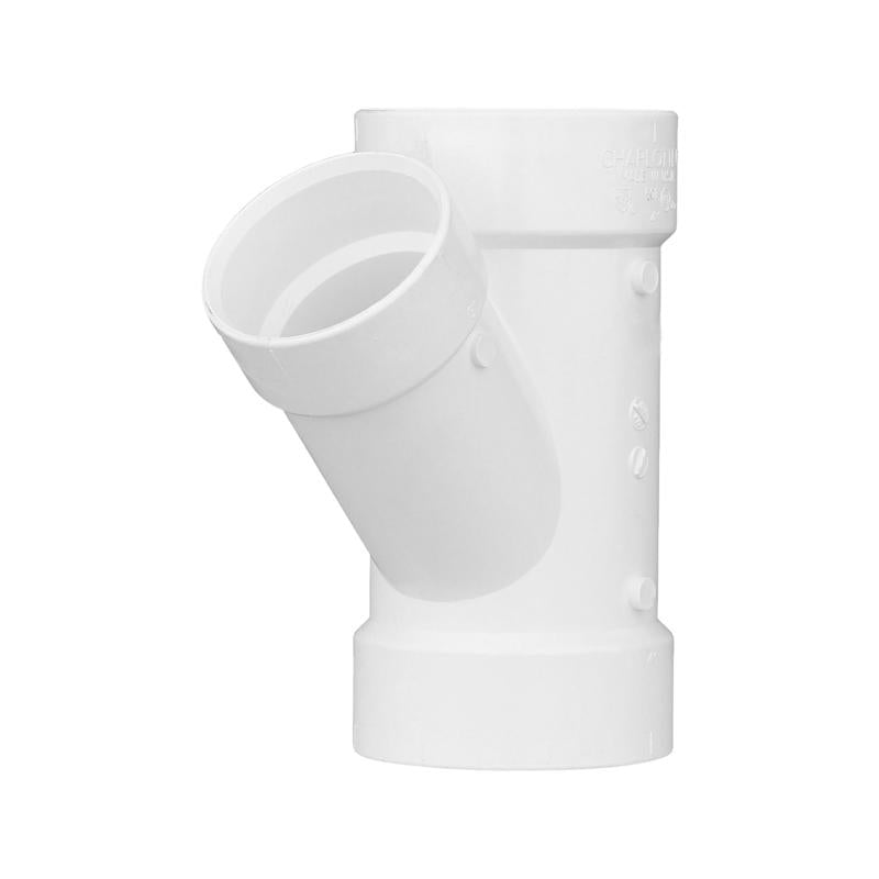 Charlotte Pipe Schedule 30 3 in. Hub X 3 in. D Hub PVC Reducing Wye