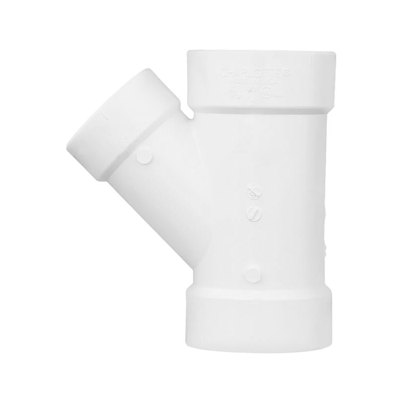Charlotte Pipe Schedule 30 3 in. Hub X 3 in. D Hub PVC Reducing Wye