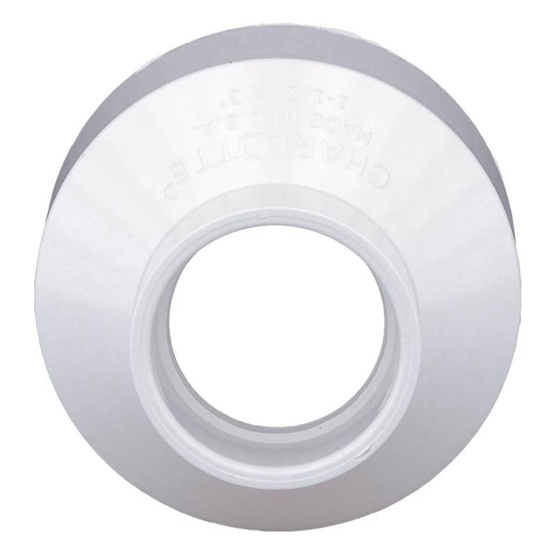 Charlotte Pipe Schedule 40 1-1/2 in. Hub X 3 in. D Hub PVC Reducing Coupling