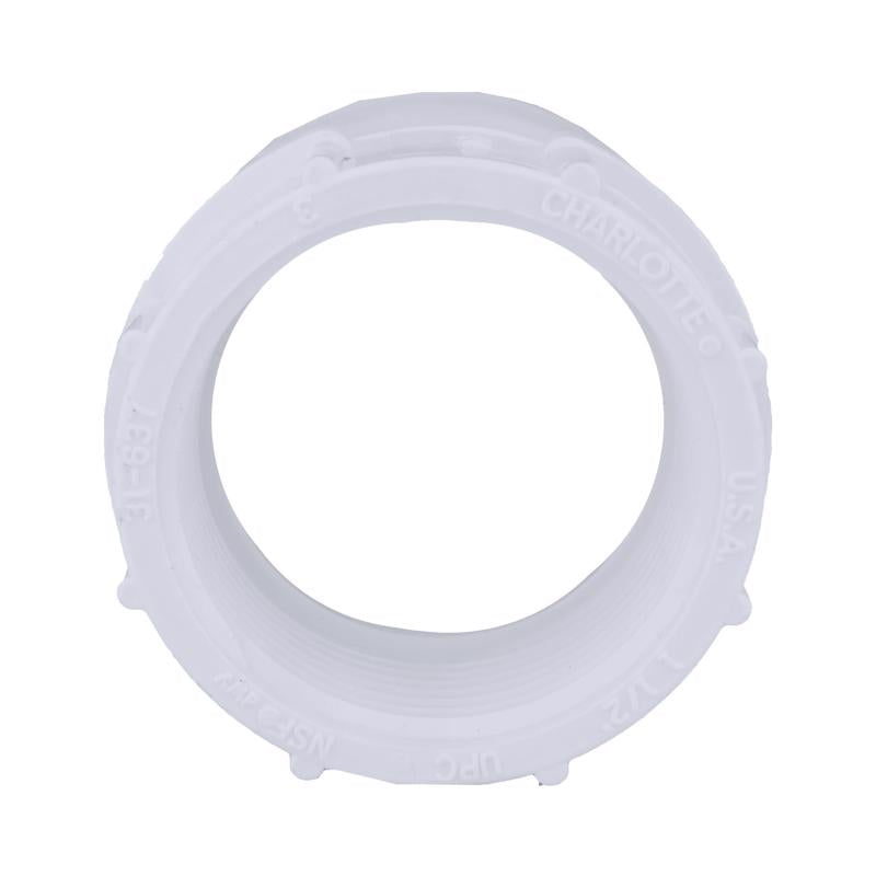 Charlotte Pipe Schedule 40 1-1/2 in. Hub X 1-1/2 in. D FPT PVC Pipe Adapter