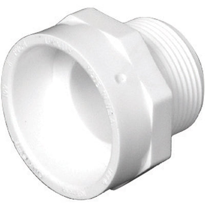 Charlotte Pipe 1-1/2 in. Hub X 1-1/4 in. D MPT PVC Pipe Adapter