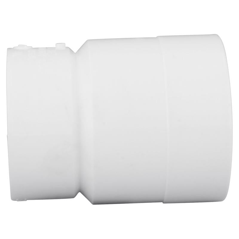 Charlotte Pipe 3 in. Hub X 4 in. D Spigot PVC Pipe Adapter