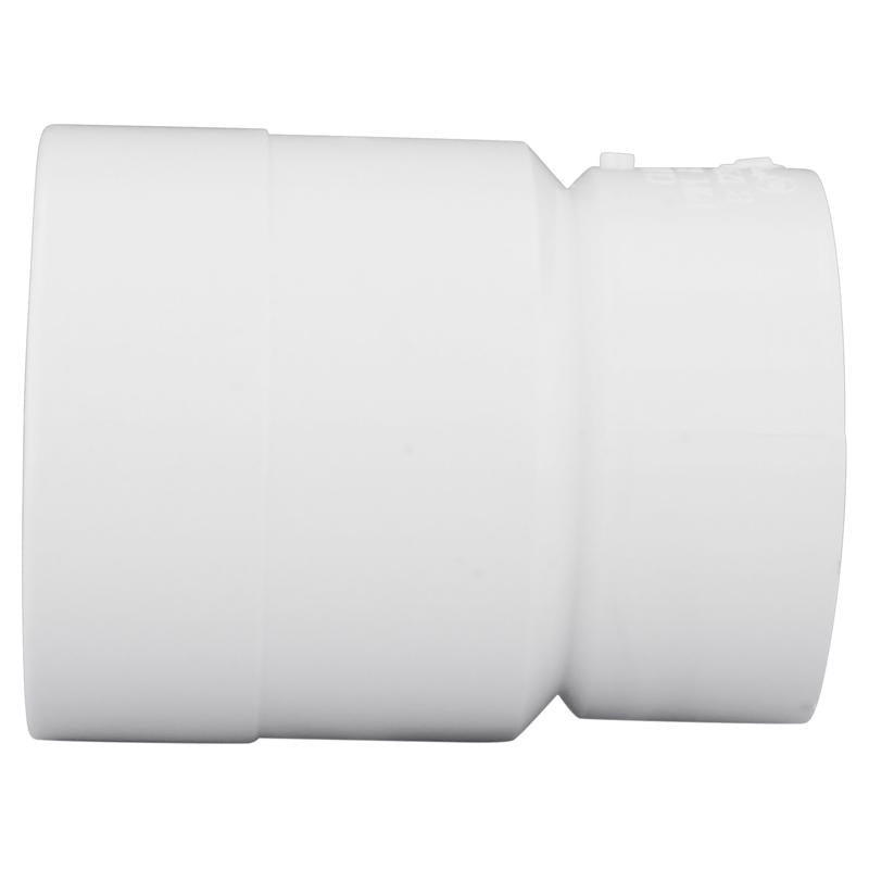 Charlotte Pipe 3 in. Hub X 4 in. D Spigot PVC Pipe Adapter