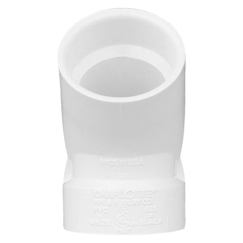 Charlotte Pipe Schedule 40 1-1/2 in. Hub X 1-1/2 in. D Hub PVC 45 Degree Elbow
