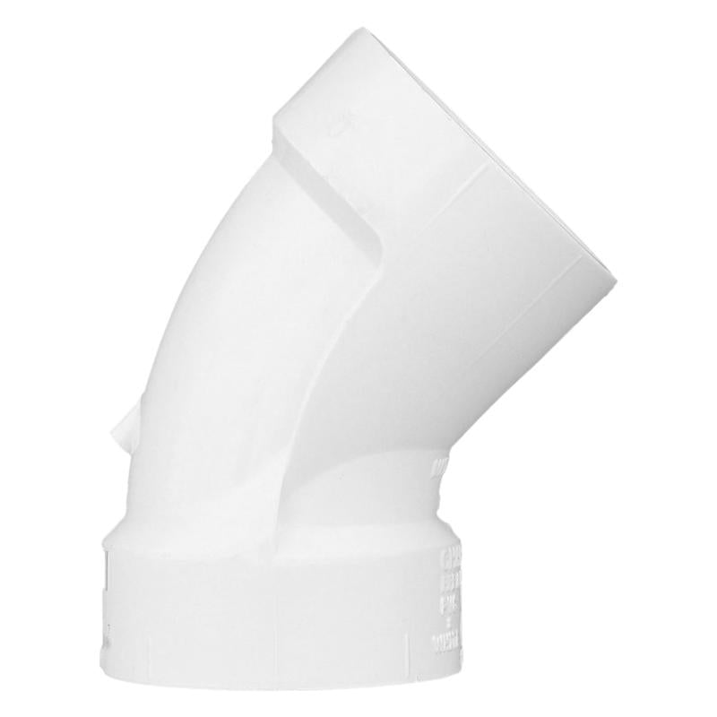 Charlotte Pipe Schedule 40 1-1/2 in. Hub X 1-1/2 in. D Hub PVC 45 Degree Elbow