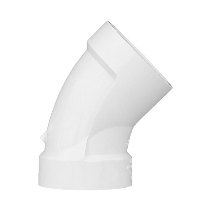Charlotte Pipe Schedule 40 2 in. Hub X 2 in. D Hub PVC 45 Degree Elbow