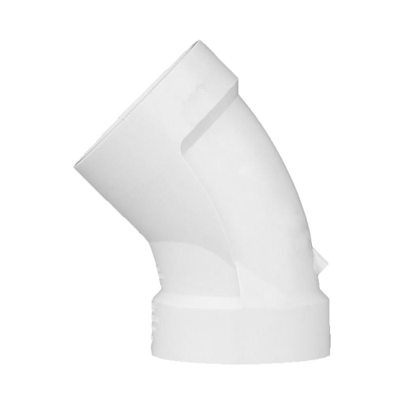 Charlotte Pipe Schedule 40 2 in. Hub X 2 in. D Hub PVC 45 Degree Elbow