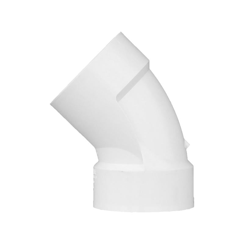 Charlotte Pipe Schedule 40 3 in. Hub X 3 in. D Hub PVC 45 Degree Elbow
