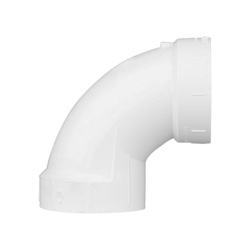 Charlotte Pipe Schedule 40 2 in. Hub X 2 in. D Hub PVC Elbow