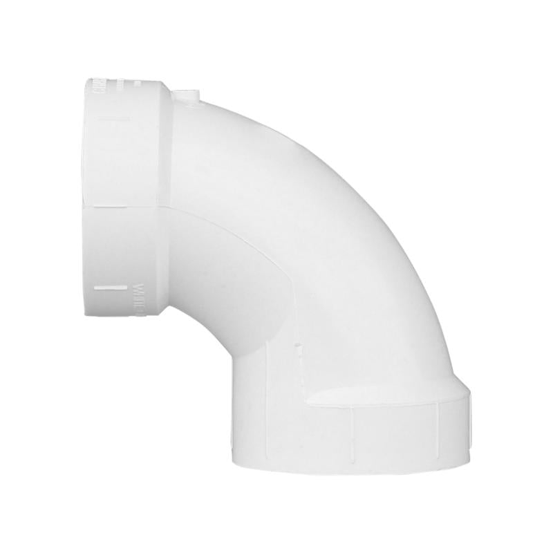 Charlotte Pipe Schedule 40 2 in. Hub X 2 in. D Hub PVC Elbow