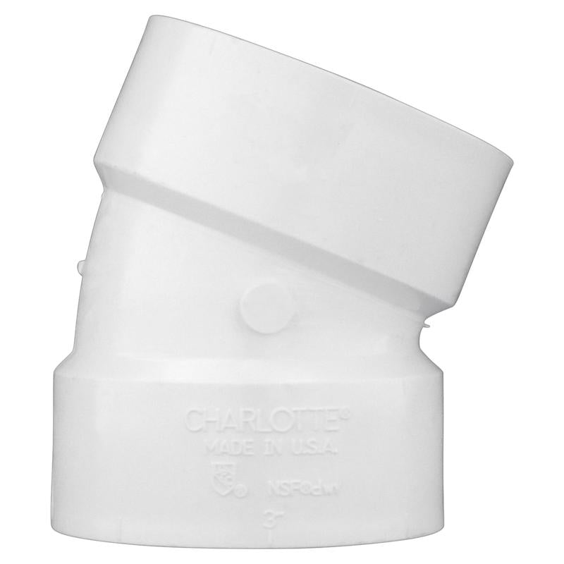 Charlotte Pipe Schedule 40 2 in. Hub X 2 in. D Hub PVC Elbow