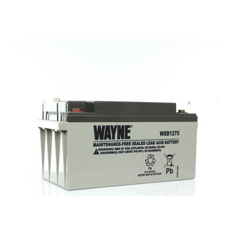 Wayne Sealed Lead-Acid 12-Volt 12 V 75 mAh Maintenance-Free Battery WSB1275