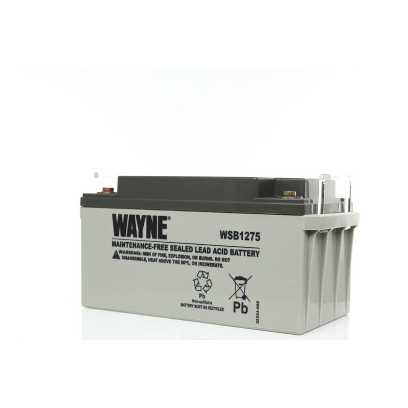 Wayne Sealed Lead-Acid 12-Volt 12 V 75 mAh Maintenance-Free Battery WSB1275