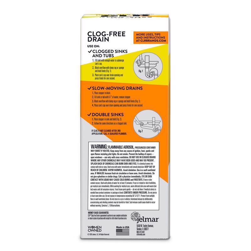 CLR Brands Compressed Gas Drain Opener 4.5 oz