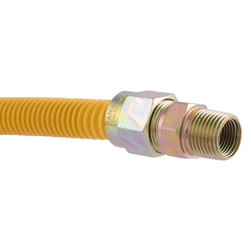 Eastman 1/2 in. MIP X 1/2 in. D FIP 48 in. Stainless Steel Gas Connector