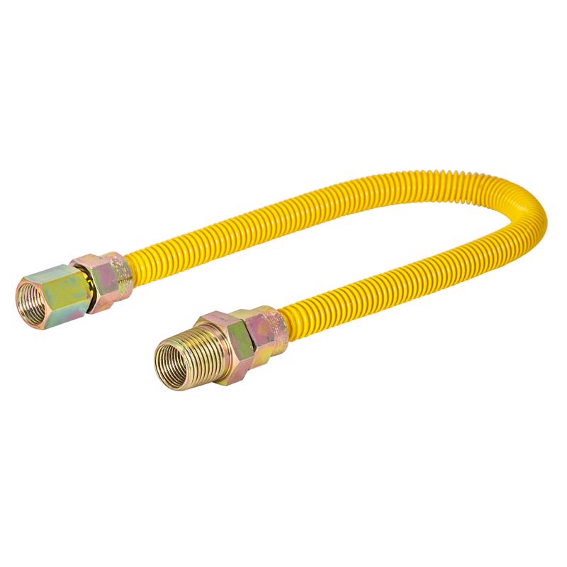 Eastman 1/4 in. MIP in. X 3/8 in. D FIP 24 in. Stainless Steel Gas Connector