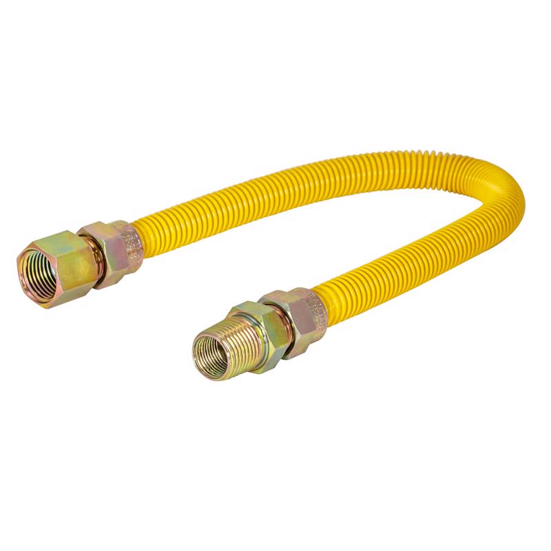 Eastman ProCoat 3/8 in. MIP X 1/2 in. D FIP 48 in. Stainless Steel Gas Connector