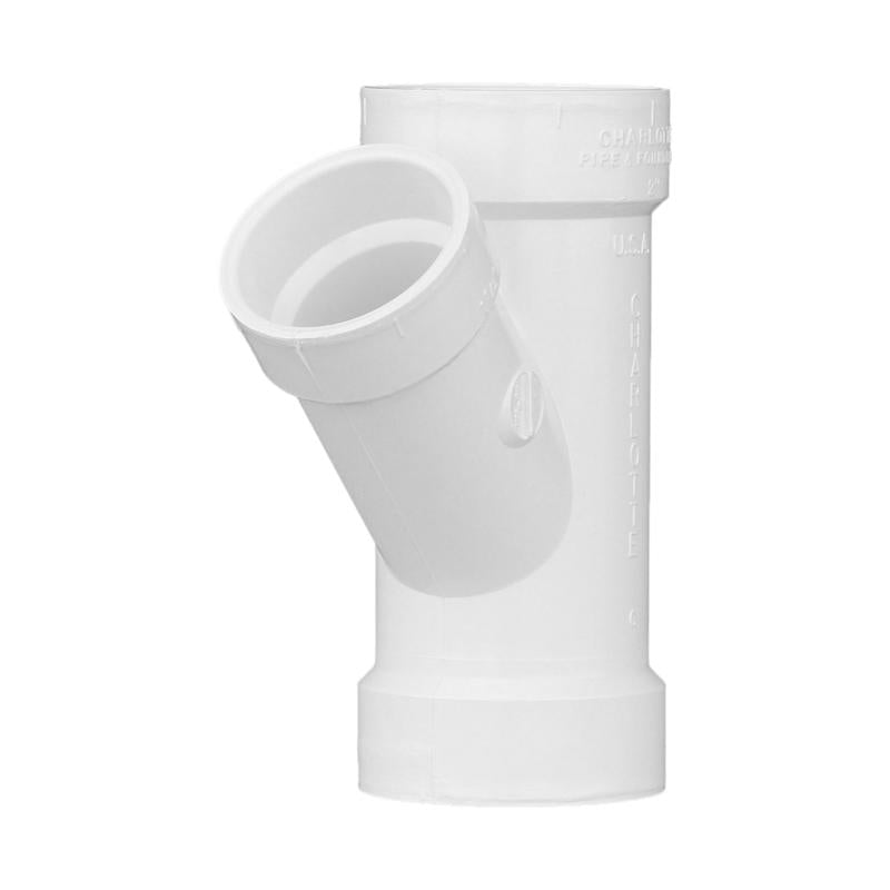 Charlotte Pipe Schedule 40 1-1/2 in. Hub X 2 in. D Hub PVC Reducing Wye