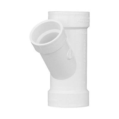 Charlotte Pipe Schedule 40 1-1/2 in. Hub X 2 in. D Hub PVC Reducing Wye