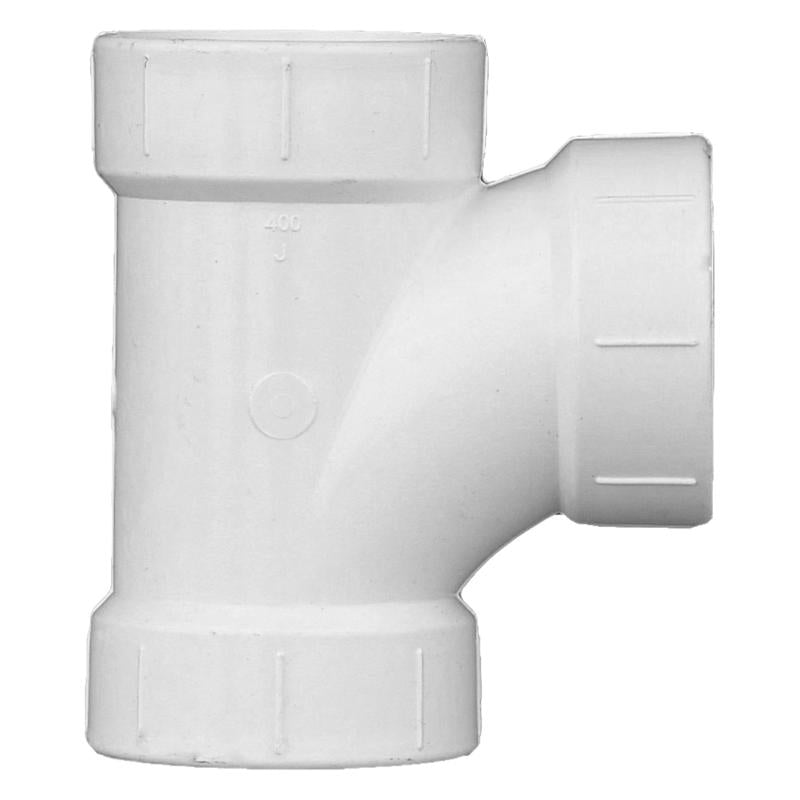 Charlotte Pipe Schedule 40 1-1/2 in. Hub X 1-1/2 in. D Hub PVC Sanitary Tee