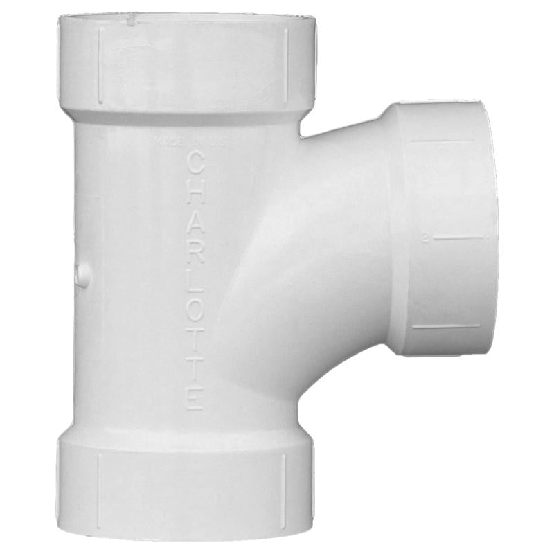 Charlotte Pipe Schedule 40 2 in. Hub X 2 in. D Hub PVC Sanitary Tee