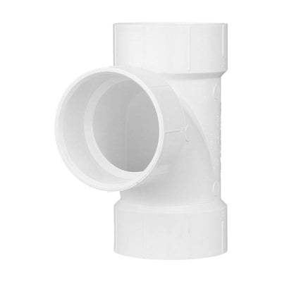 Charlotte Pipe 3 in. Hub X 3 in. D Hub PVC Sanitary Tee