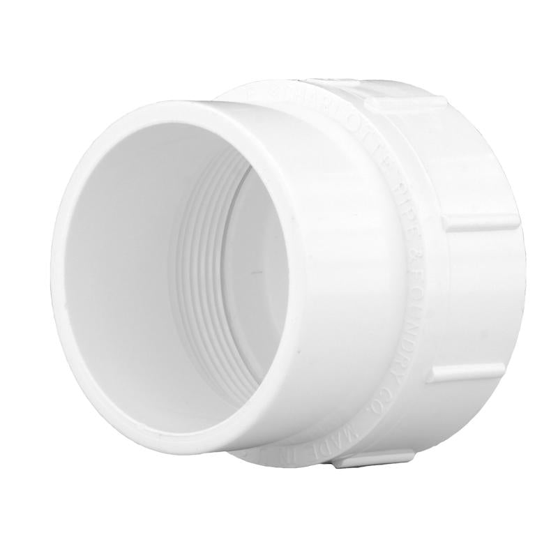Charlotte Pipe Schedule 40 1-1/2 in. Spigot X 1-1/2 in. D FPT PVC Cleanout Adapter