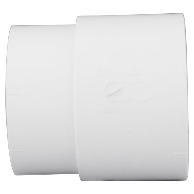 Charlotte Pipe Schedule 40 3 in. Hub X 3 in. D Hub PVC Pipe Adapter