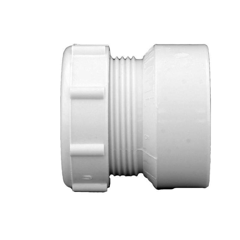 Charlotte Pipe Schedule 40 1-1/2 in. Hub X 1-1/4 in. D Slip PVC Pipe Adapter
