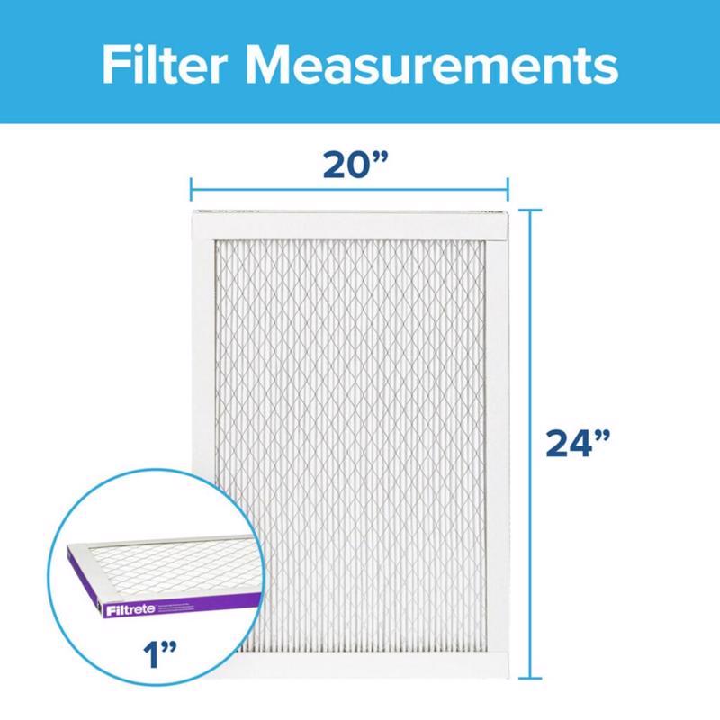 Filtrete 20 in. W X 24 in. H X 1 in. 1500 MPR Pleated Air Filter