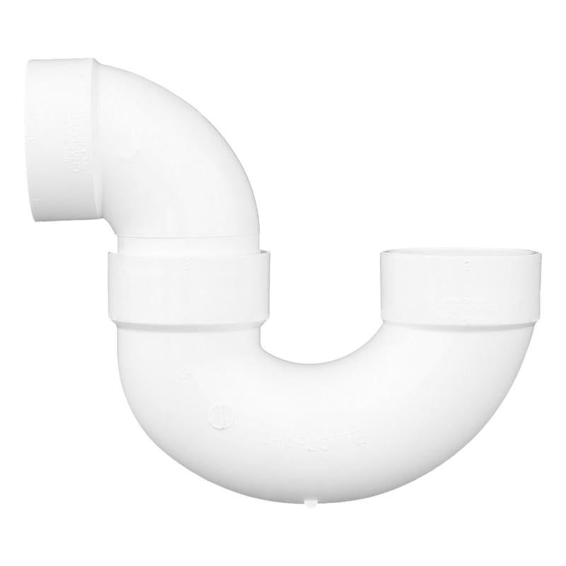 Charlotte Pipe Schedule 40 3 in. Hub X 3 in. D Hub PVC P-Trap