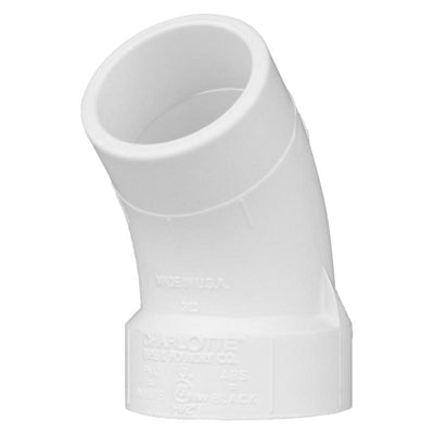 Charlotte Pipe Schedule 40 1-1/2 in. Hub X 1-1/2 in. D Spigot PVC Street Elbow
