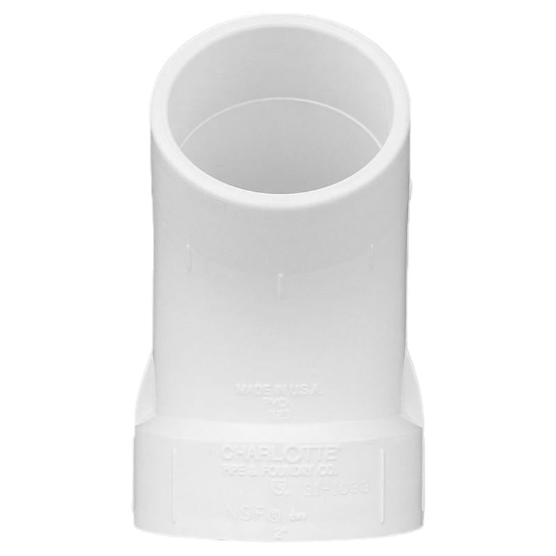 Charlotte Pipe Schedule 40 2 in. Hub X 2 in. D Spigot PVC Street Elbow