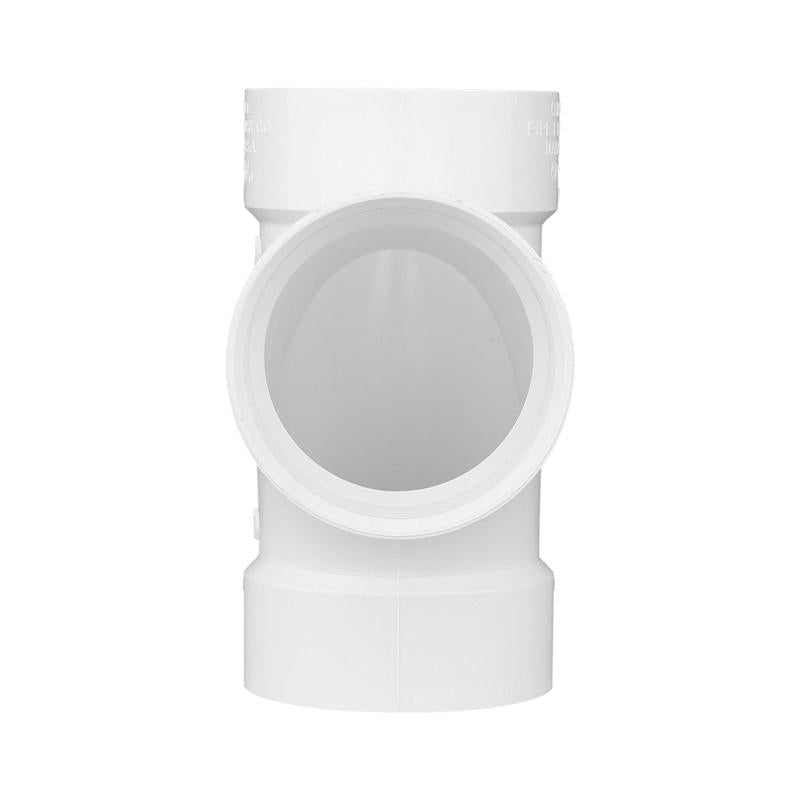 Charlotte Pipe Schedule 40 6 in. Hub X 6 in. D Hub PVC Sanitary Tee