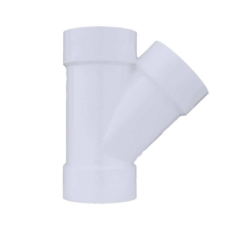 Charlotte Pipe Schedule 40 6 in. Hub X 6 in. D Hub PVC Wye