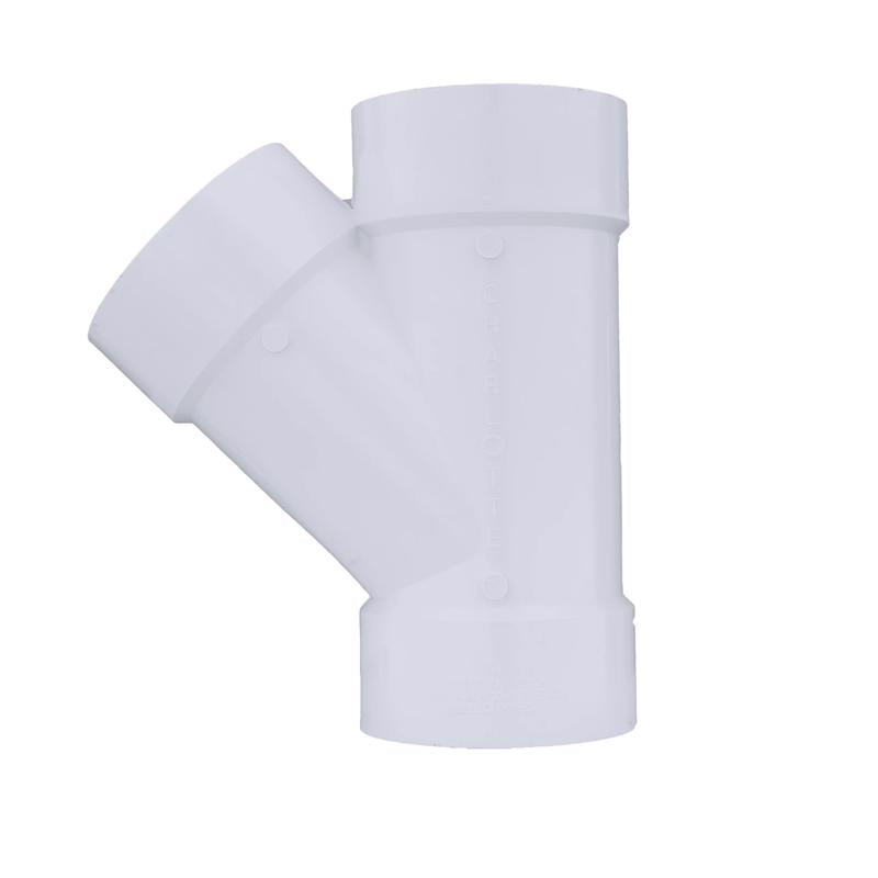 Charlotte Pipe Schedule 40 6 in. Hub X 6 in. D Hub PVC Wye