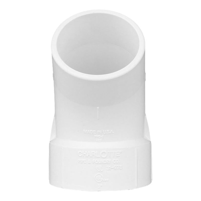 Charlotte Pipe Schedule 40 3 in. Hub X 3 in. D Spigot PVC Street Elbow