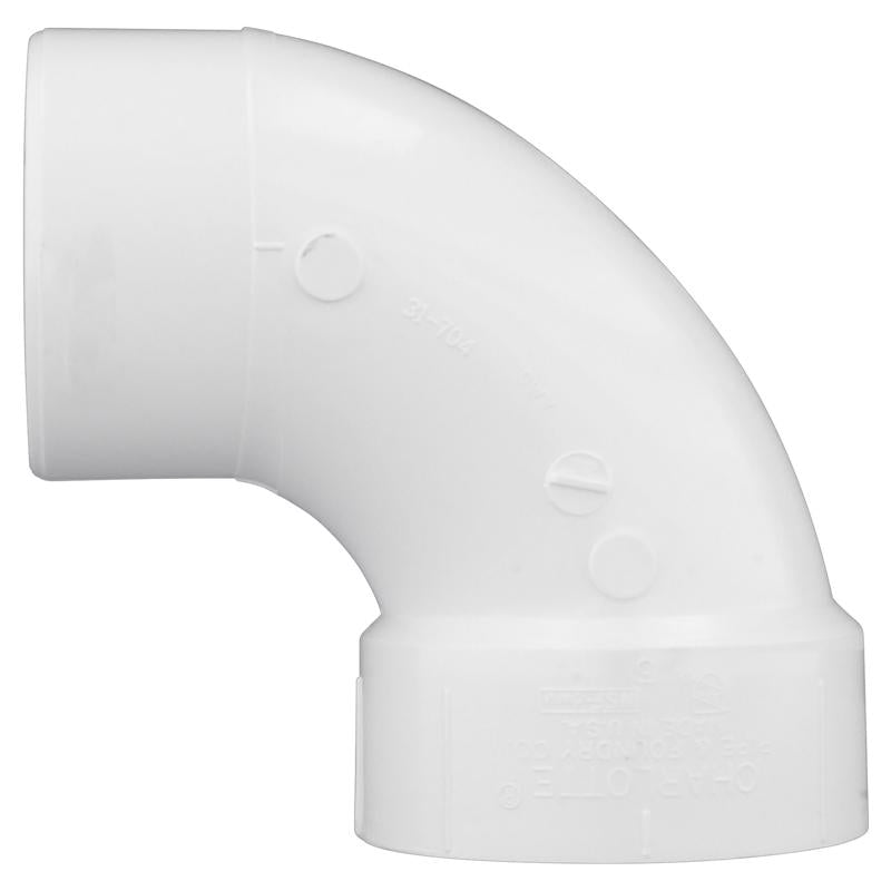 Charlotte Pipe Schedule 40 1-1/2 in. Hub X 1-1/2 in. D Spigot PVC 90 Degree Street Elbow