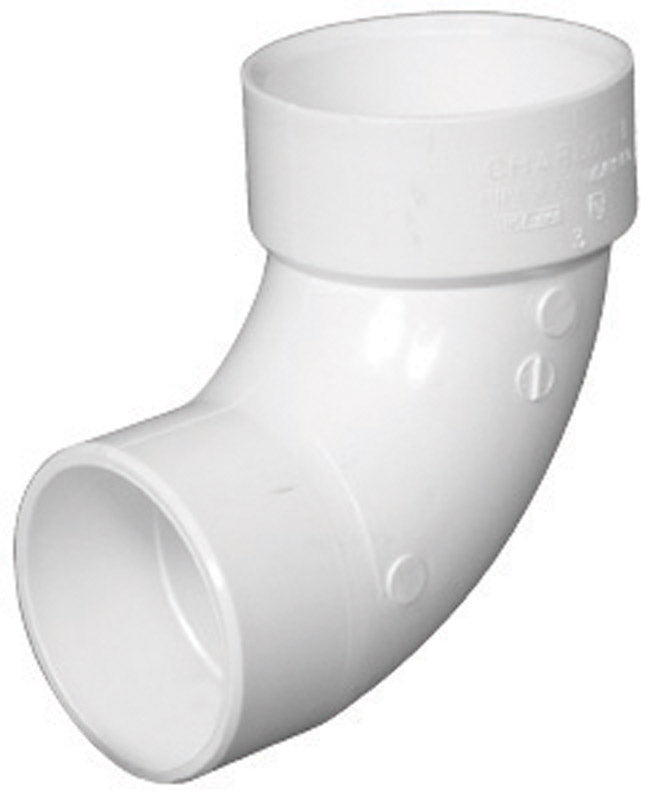 Charlotte Pipe Schedule 40 2 in. Hub X 2 in. D Spigot PVC 90 Degree Street Elbow